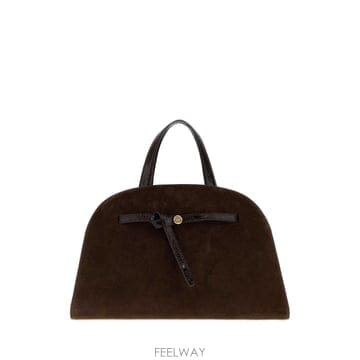 [X45]토리버치 183363 201 여성 토트백 쇼퍼백 탑핸들백 핸드백 Brown suede Romy ha