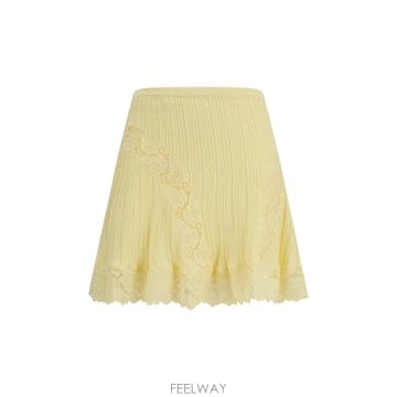 [B1] 셀프포트레이트 SS26049SKY 스커트 치마 여성 SS26049SKYYELLOW