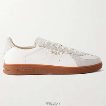 랄프로렌 Bedford 베드포드 클린 쉐이프 레더 스니커즈 화이트