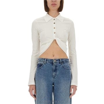 25 S/S 쿠레주 크롭 폴로 셔츠 트위스트 225JPO048_JS0 B0041650168