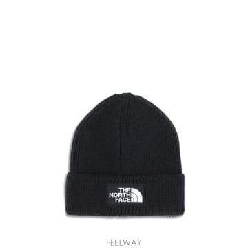 더 노스페이스 TNF 로고 박스 커프드 비니 BLACK
