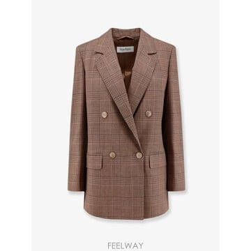 막스마라 MXMASTRALE 울 블레이저 WITH 프린스 오브 웨일 B0652280018