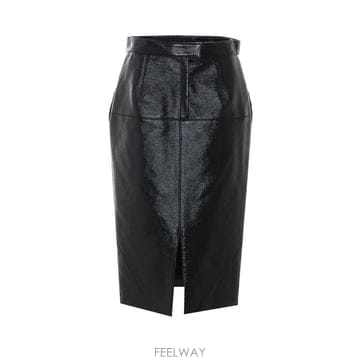 랑방 스트레이트 스커트 블랙