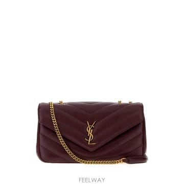 Saint Laurent 26FW ���ζ� ��� ��Ʋ�� ����Ų �̵�� ����� 801439AAEAX 6197 Burgundy26FW ���ζ� ��� ��Ʋ�� ����Ų �̵�� ����� 801439A