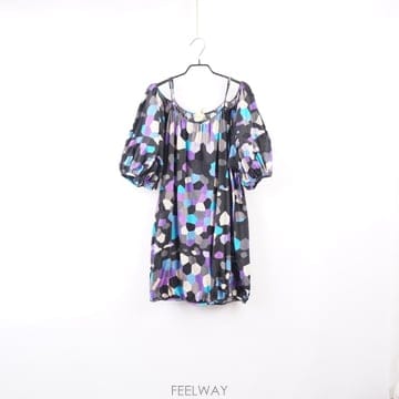 PAUL SMITH 폴스미스 벌집 벌룬 오프숄더원피스 튜닉 미니원피스 C303
