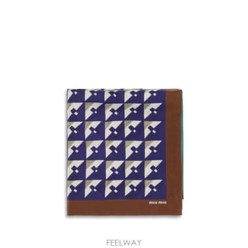 [B1] 미우미우 5FF0652IG3 머플러 스카프 풀라드 여성 5FF0652IG3F0NNV