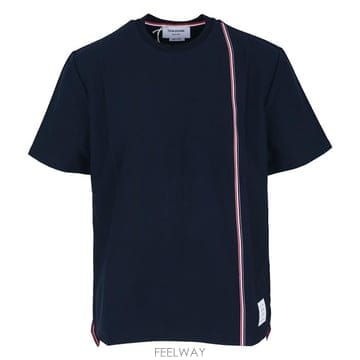 톰브라운 스트라이프 네이비 반팔 MJS252A J0138 415