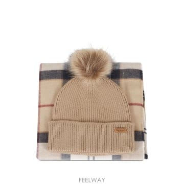 26 FW 바버 폼폼 디테일 비니 스카프 세트 LGS0054BE31 TP445228134