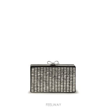 해외 이태리배송 AW26 셀프 포트레이트 여성 크리스탈 체인메일 클러치 PF26326ASL_SILVER