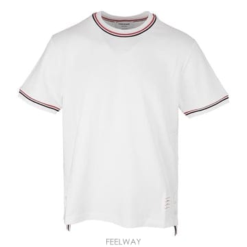 톰브라운 스트라이프 트림 반팔티 MJS231A J0055 100