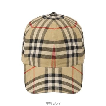 버버리 체크 BASEBALL 모자 8075641 A7026