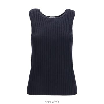 [K68]보테가 베네타 A009YQV6WH0 4071 여성 티셔츠 민소매 탑 나시 Merino wool ri
