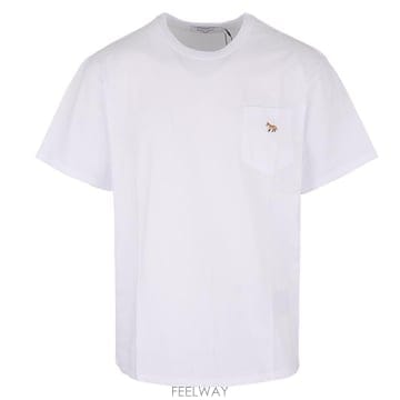 메종키츠네 폭스패치 포켓 반팔 GM00116KJ0008 P100