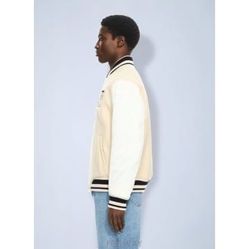 오프화이트 스타 로고 레아 바시티 재킷