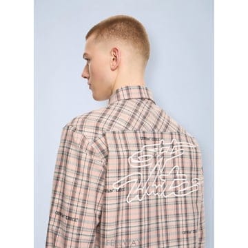 26 S/S 오프화이트 MARKER 체크 플란넬 셔츠 44XGE04M B0112280501