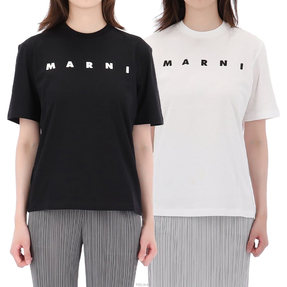 Marni ������ 26SS ������ �ΰ� ���� Ƽ���� ���λ����� 2�� M01601 M00RF������ 26SS ������ �ΰ� ���� Ƽ���� ���λ����� 2�� M01