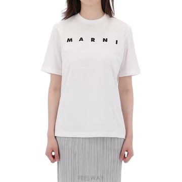 Marni 26SS ������ �ΰ� ���� Ƽ���� ���λ����� M01601 M00RF 0M100-AK26SS ������ �ΰ� ���� Ƽ���� ���λ����� M01601 M00RF 0