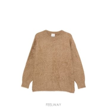 알리지 울 크루넥 점퍼 266466A6238CAMEL B0712280810