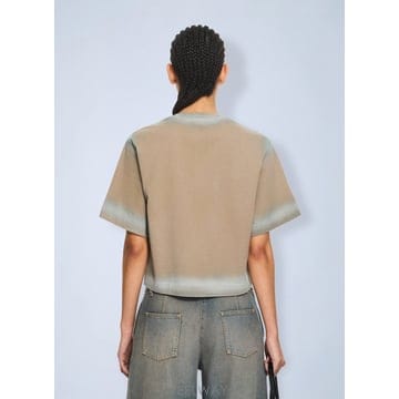 26 S/S 오프화이트 스프레이 오프 스탬프 크롭 티셔츠 2AA090 B0112280571