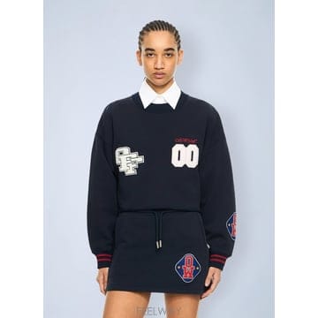 26 S/S 오프화이트 로얄 패치 크롭 맨투맨 2BA07ES26FLE B0112280572