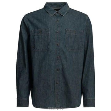 26 FW 랄프로렌 RRL 데님 패치 포켓 셔츠 블루 782P14813001