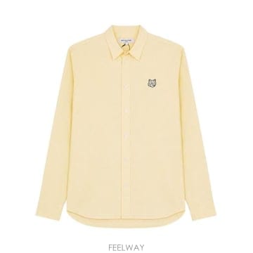 26SS Maison Kitsune Regular 핏 Fox 셔츠 QM00421WC50890425 TP579