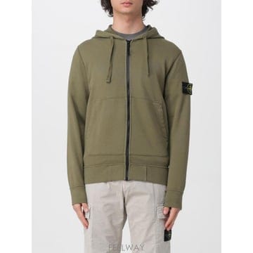 26SS 스톤아일랜드 Felpa con cappuccio e badge in cotone bio 스톤아일랜드
