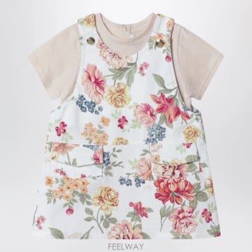 26SS chloe 핑크 투 piece 셋 with floral pattern C20906COS95 TP58