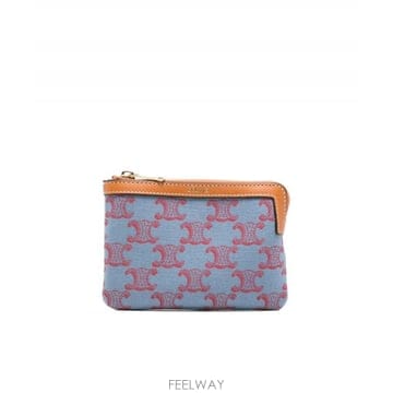 26SS Celine Fabric coin purse with triomphe 프린트 10C663D37GHU