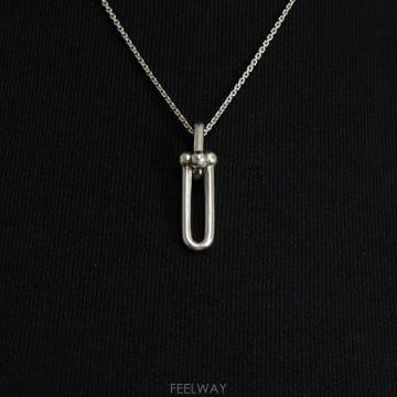티파니 스털링 실버 더블 링크 펜던트 네크리스 남여공용 목걸이aa66933