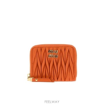25FW 미우미우 오렌지 레더 coin purse 5MM268AFPPF0049 TP577479379