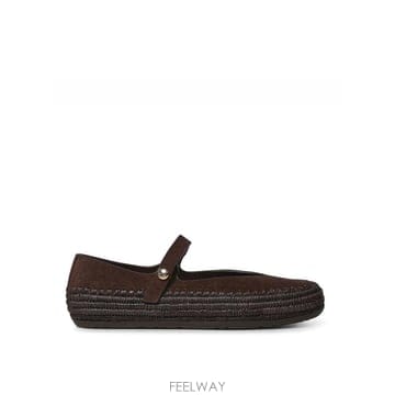 Loewe Mary Jane Rio In Suede 앤 Raffia LBV3466X023110 TP57808