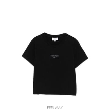 26SS Maison Kitsune 로고 코튼 T 셔츠 QW00100KJ7026P199 TP579496226