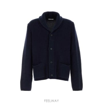 26FW 더 로우 네이비 블루 캐시미어 앤 코튼 For 가디건 R000695Y1044DRN TP5808016