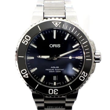 오리스  AQUIS DATE 아퀴스(애커스) 데이트 블루판 39.5MM 오토매틱 스틸 남성 시계aa67009