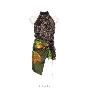Dries Van Noten �׶�����Ÿ �ؿ� �帮���ݳ�ư ���� CARFY SILK ž 0107214048975�׶�����Ÿ �ؿ� �帮���ݳ�ư ���� CARFY SILK ž 010721