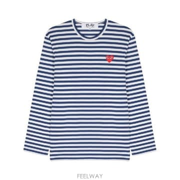 Comme des Garcons �׶�����Ÿ �ؿ� �ĵ������� ���� RED HEART STRIPED COTTON Ƽ���� AXT164D2�׶�����Ÿ �ؿ� �ĵ������� ���� RED HEART STRIPED COTT