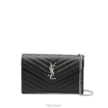 Saint Laurent �׶�����Ÿ �ؿ� ���ζ� ���� CASSANDRE LEATHER WALLET ON CHAIN 377828BOW0�׶�����Ÿ �ؿ� ���ζ� ���� CASSANDRE LEATHER WALLET O
