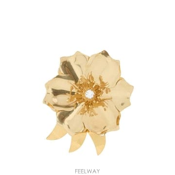 Miu Miu 25FW �̿�̿� ����� tone metal brooch with crystal 5IS1302IEUF0NXA25FW �̿�̿� ����� tone metal brooch with crystal 5I