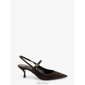 [N85]돌체앤가바나 CG1068 여성 펌프스 슬링백 하이힐 DOLCE GABBANA Suede decoll