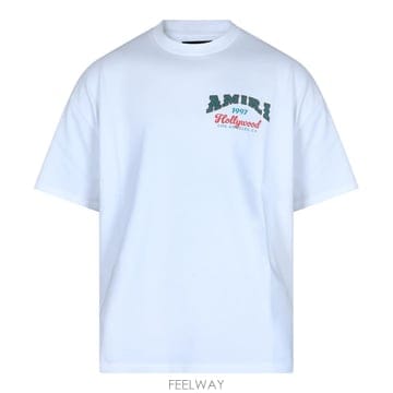 [B47]아미리 AM426JR034003O 남성 티셔츠 상의 탑 WHITE COTTON T SHIRT