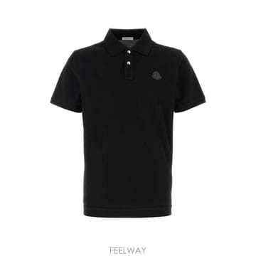 [X45]몽클레어 L20918A0001384556 999 남성 폴로 피케셔츠 Black piquet polo