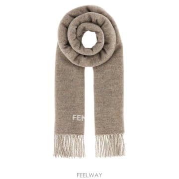 [X45]펜디 FXS416B1VY F1Y89 남성 스카프 목도리 폴라드 머플러 Dove grey cashme