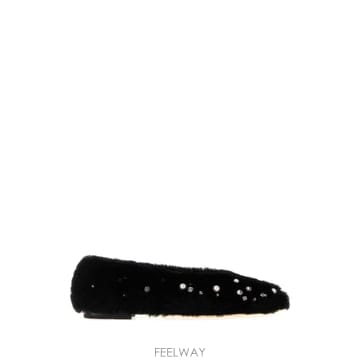 Jimmy Choo [X45]������ MARGOTFLATBWD BLACKMIX ���� �÷����� �߷��������� �޸����� Black fu[X45]������ MARGOTFLATBWD BLACKMIX ���� �÷����� �߷�