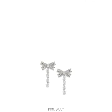 26FW Self portrait Dangling earrings with 크리스탈 PF26602ESLSIL