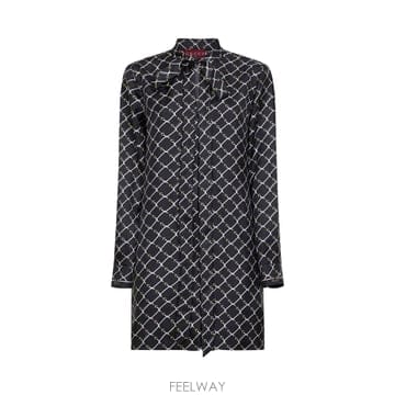26SS 구찌 프린트 실크 twill 드레스 853056ZAUM11173 TP571841080