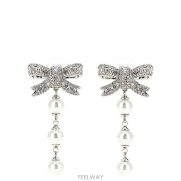 26FW Self portrait Dangling earrings with pearls 앤 크리스탈 PF26