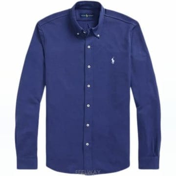 26 FW 폴로 랄프로렌 로고 엠브로이더드 셔츠 블루 074 710654408