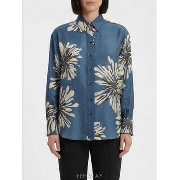 26SS 브루넬로 쿠치넬리 Camicia di seta stampata 브루넬로 쿠치넬리 MQ967RH206