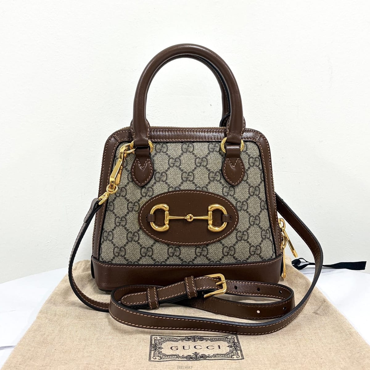 GUCCI ���� Ȧ���� 1955 �̴� ž�ڵ� ��Ʈ�� & ����� (640716)���� Ȧ���� 1955 �̴� ž�ڵ� ��Ʈ�� & ����� (640716)